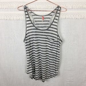 Free People Striped Criss Cross Racer Back Tank M